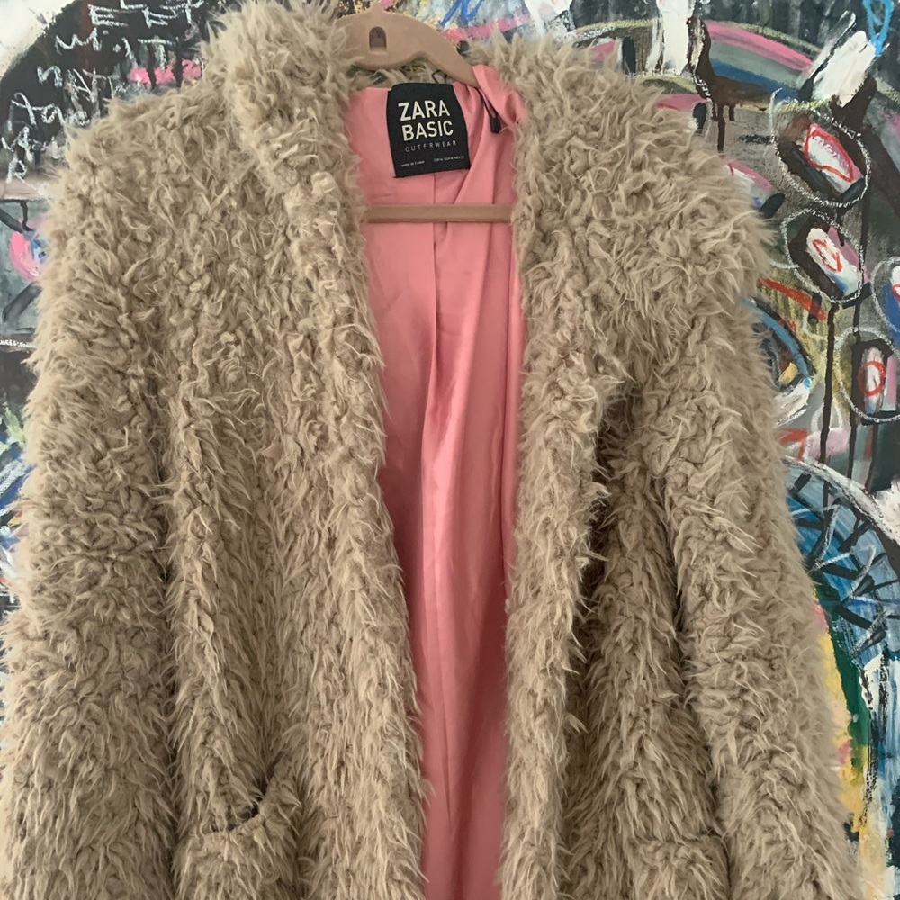 Excellent condition rarely worn zara teddy jacket.